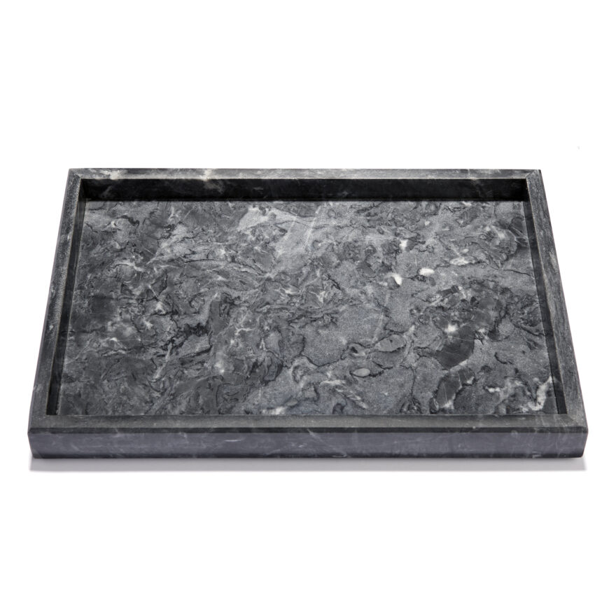 URBAN LEAF Marmor Drehunterlage | Edler Rolling Tray aus echtem Marmor
