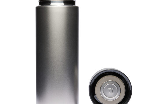 Luxus Thermosflasche aus Titan vakuumisoliert mit großer Öffnung