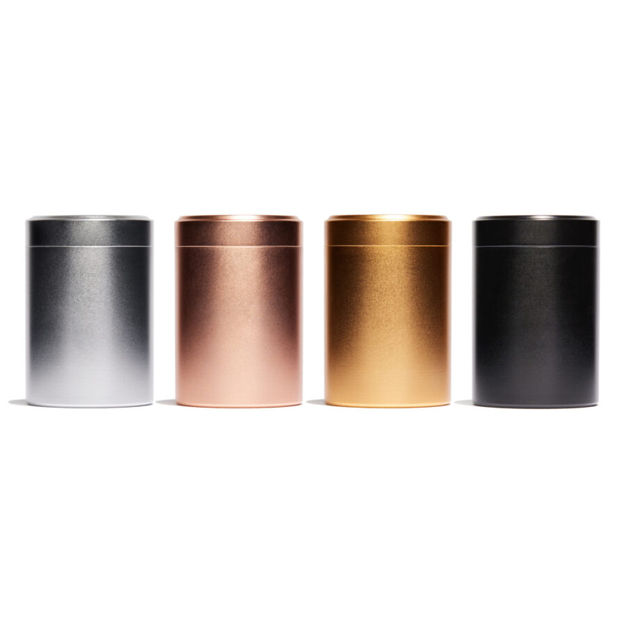 Edle Cannabis Dosen aus Aluminium, rosegold gold schwarz & silber