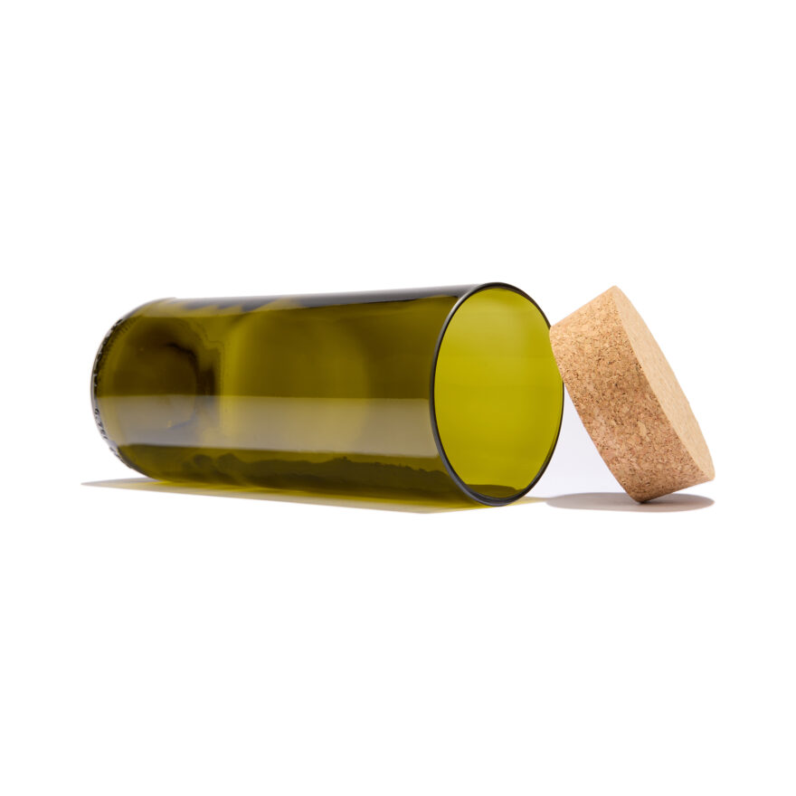 Weed meets Wine | Upcycled Cannabis Aufbewahrungsglas aus Weinflasche