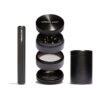 URBAN LEAF Ritual Kit in Schwarz mit FineGrinder Solo, Joint Hülle und Aluminium-Dose